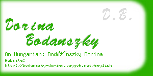 dorina bodanszky business card